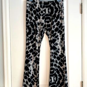 Stretchy Bell Bottom Flare Leg Tie Dye Yoga Pants Size L